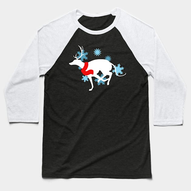 Christmas Greyhound Baseball T-Shirt by rsutton